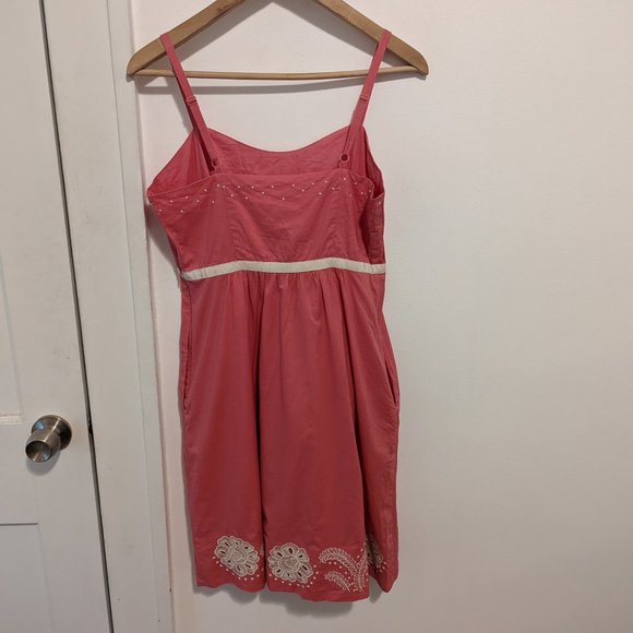Anthropologie Moulinette Soeurs Pink Embroidered Cotton Dress - Picture 5 of 10